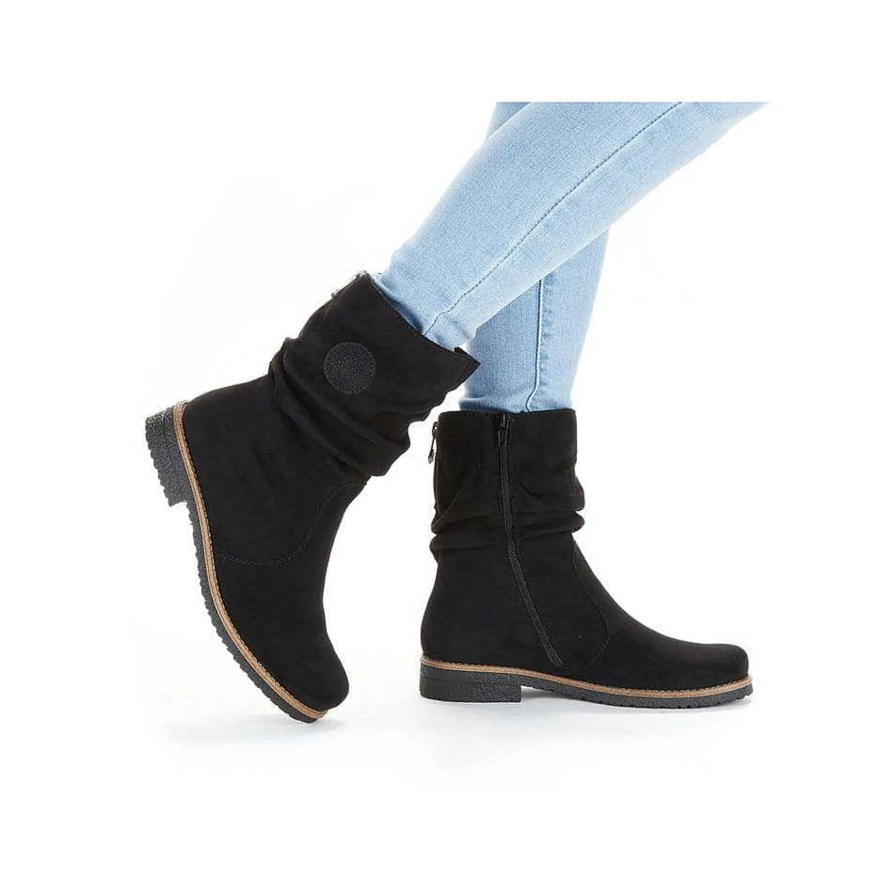 Rieker Women'S Short Boots Graphite Black