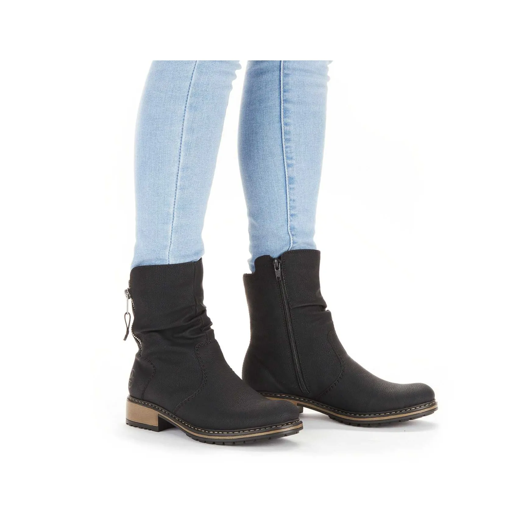 Rieker Women'S Short Boots Graphite Black