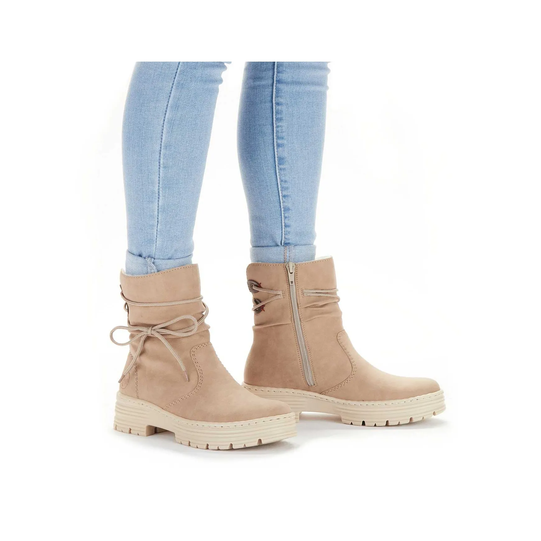 Rieker Women'S Short Boots Cream Beige