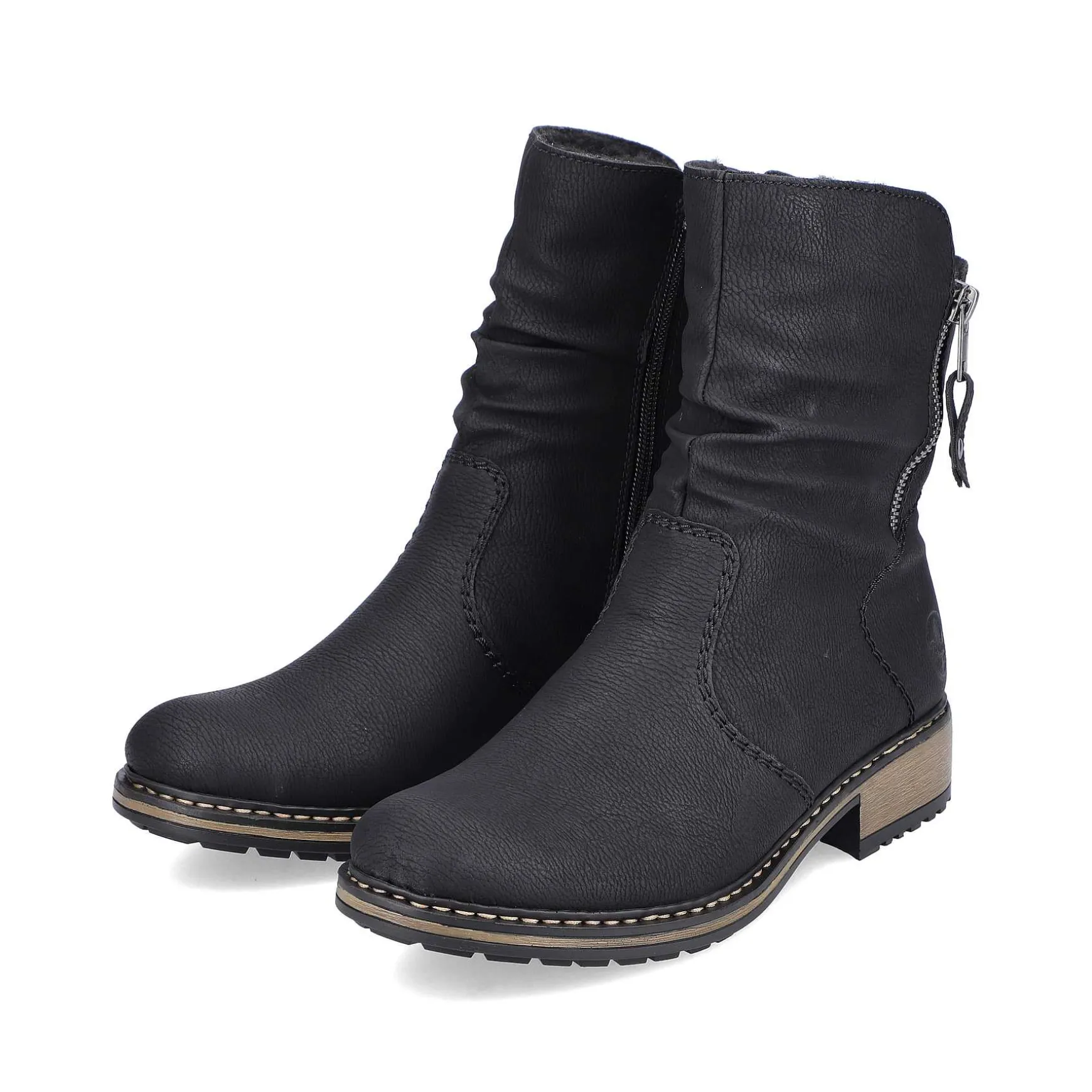 Rieker Women'S Short Boots Graphite Black