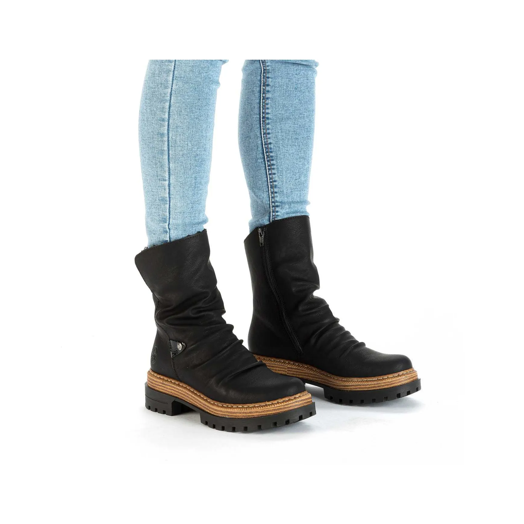 Rieker Women'S Short Boots Asphalt Black