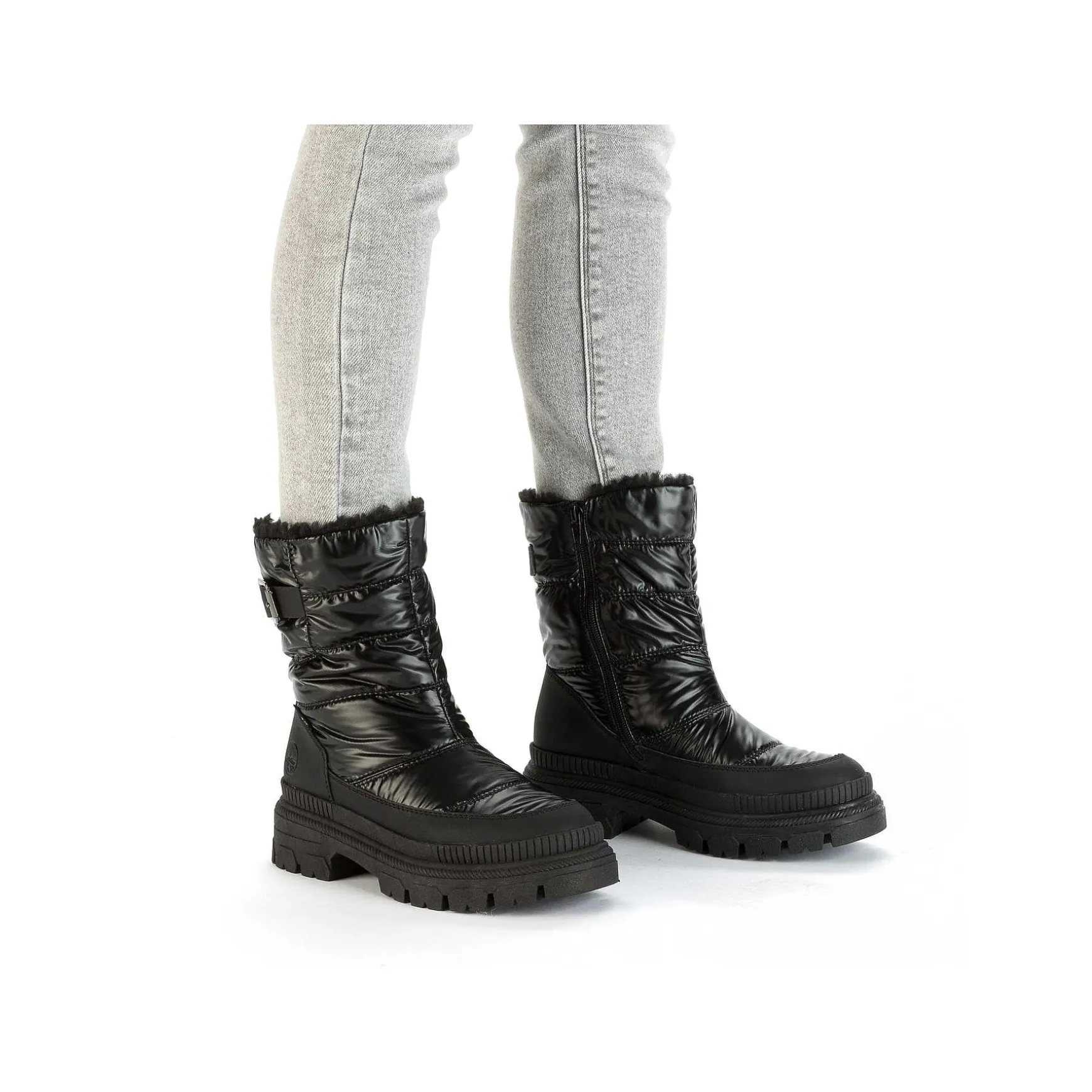 Rieker Women'S Short Boots Glossy Black