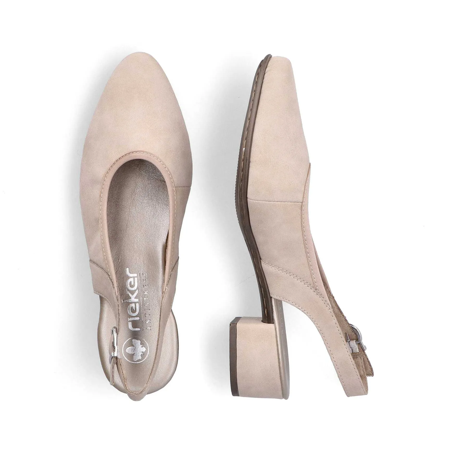Rieker Women'S Slingback Pumps Champagne