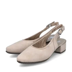 Rieker Women'S Slingback Pumps Champagne