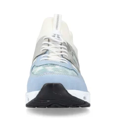 Rieker Women'S Slippers Baby Blue-Cream White