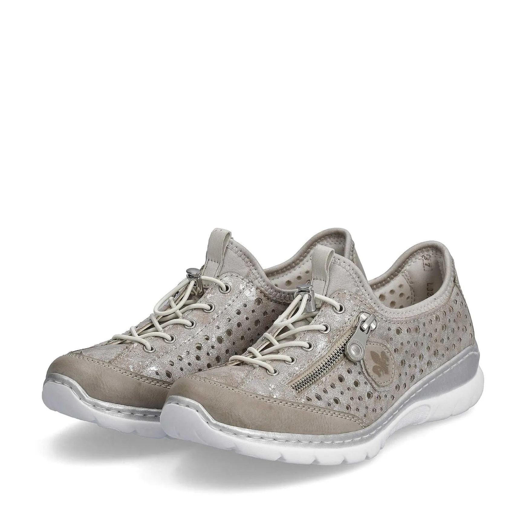 Rieker Women'S Slippers Beige Metallic