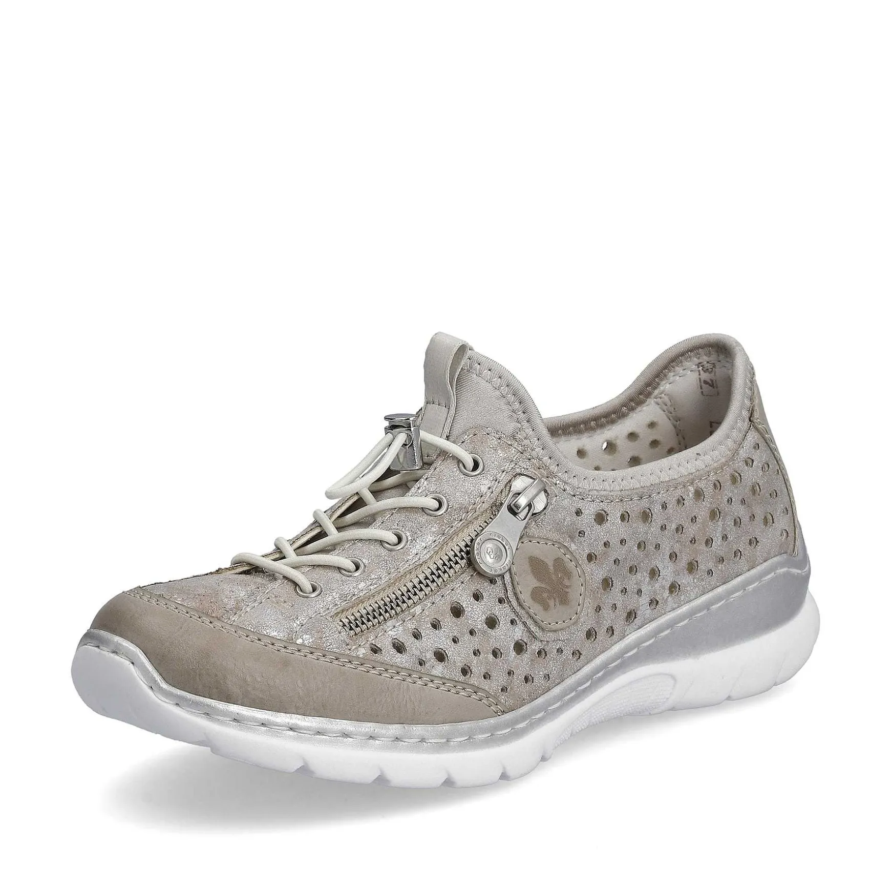Rieker Women'S Slippers Beige Metallic