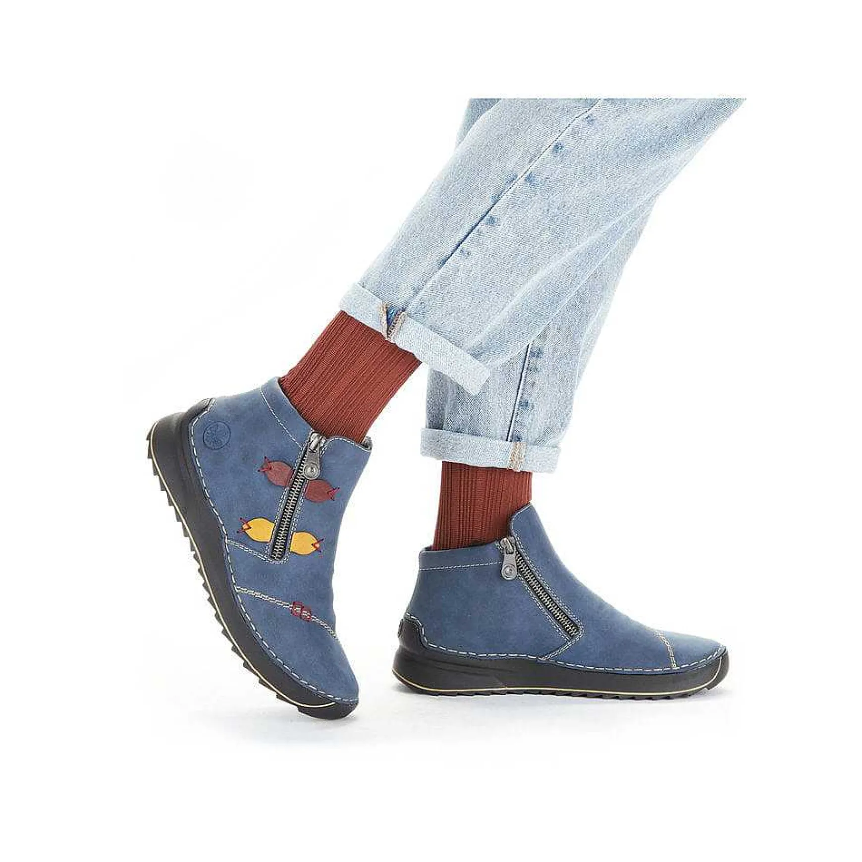 Rieker Women'S Slippers Blue Gray