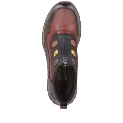 Rieker Women'S Slippers Black And Wine Red