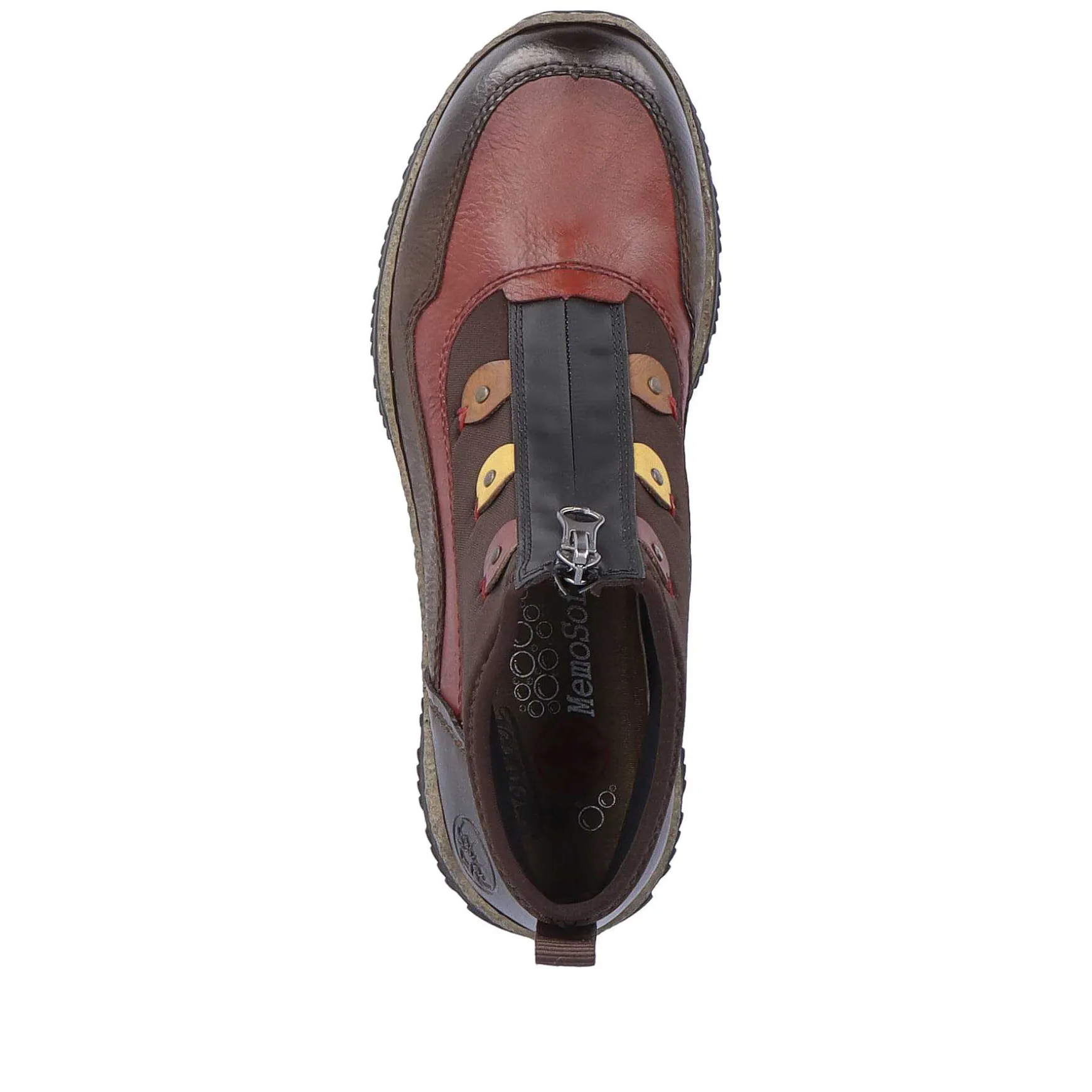 Rieker Women'S Slippers Black And Wine Red