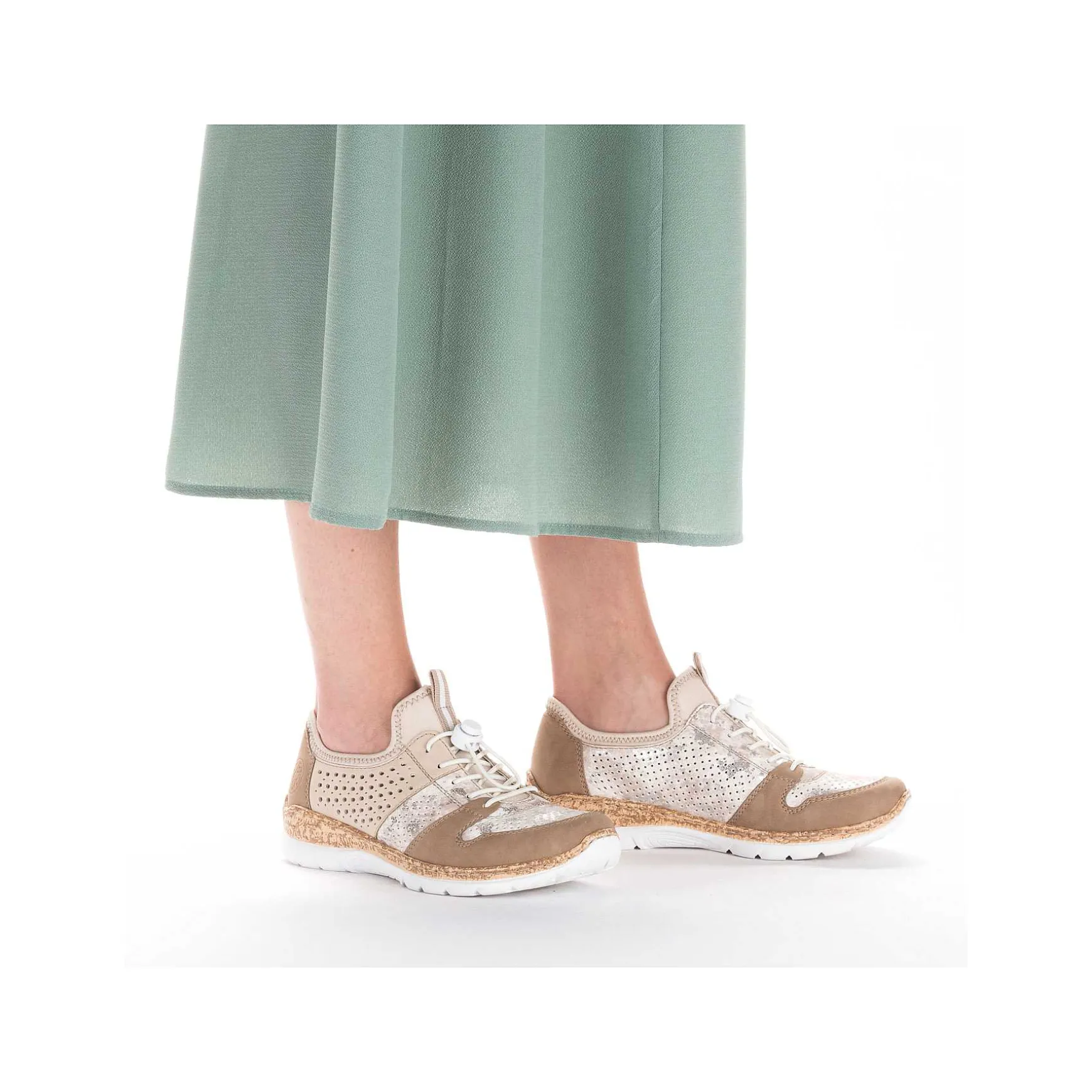 Rieker Women'S Slippers Brown Beige