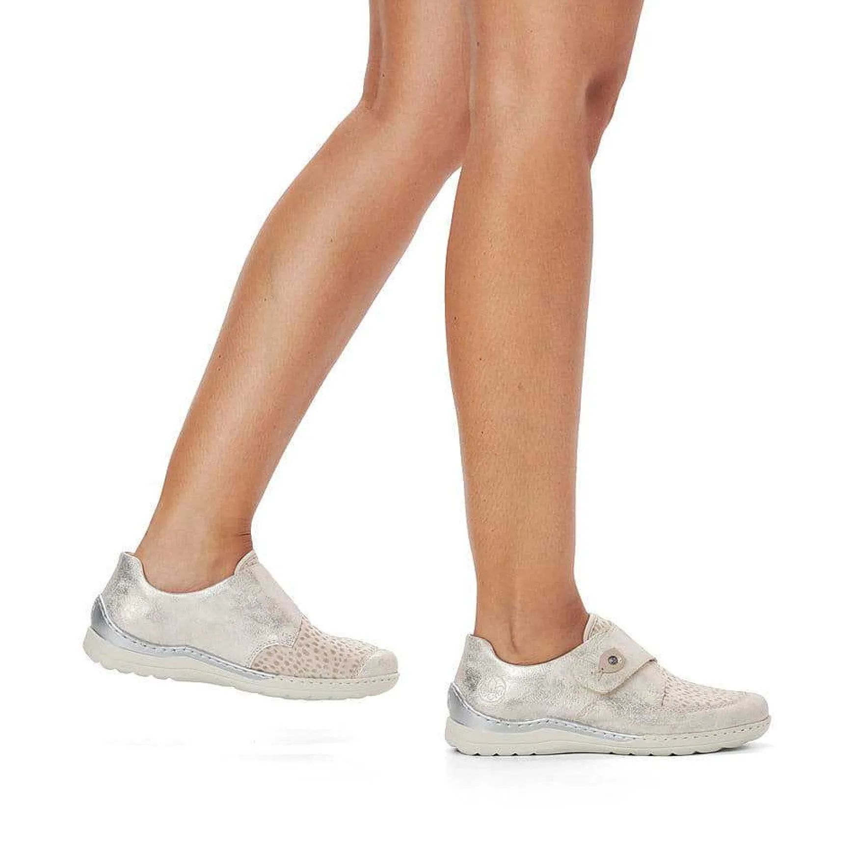 Rieker Women'S Slippers Champagne Metallic
