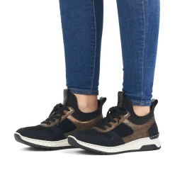 Rieker Women'S Slippers Deep Black-Khaki