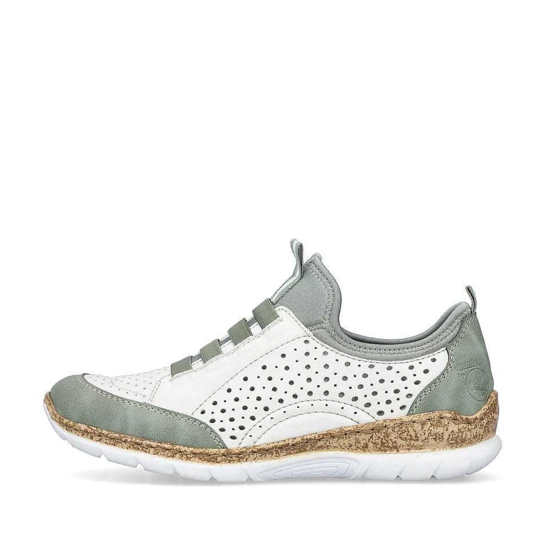 Rieker Women'S Slippers In Starry White-Mint Green