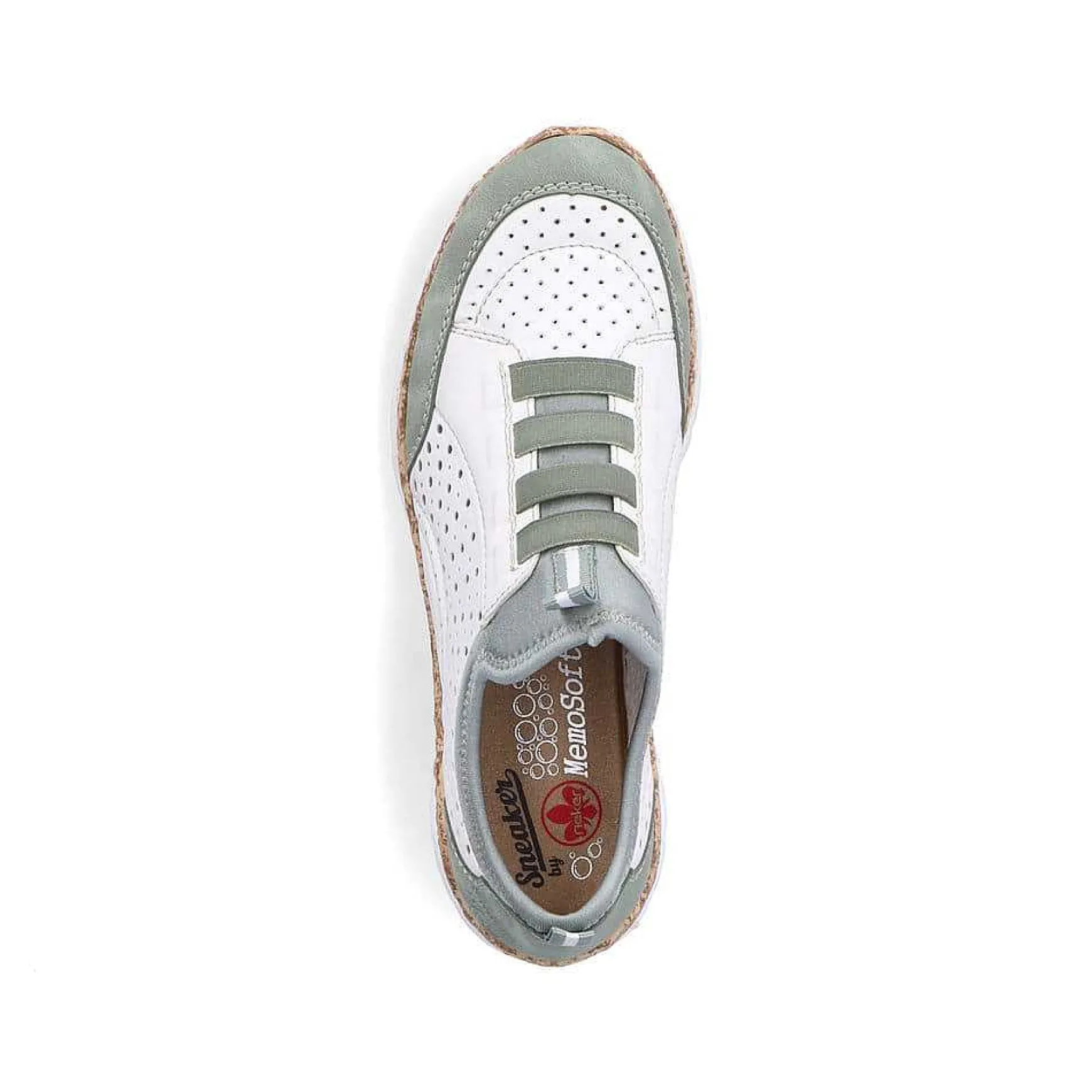 Rieker Women'S Slippers In Starry White-Mint Green