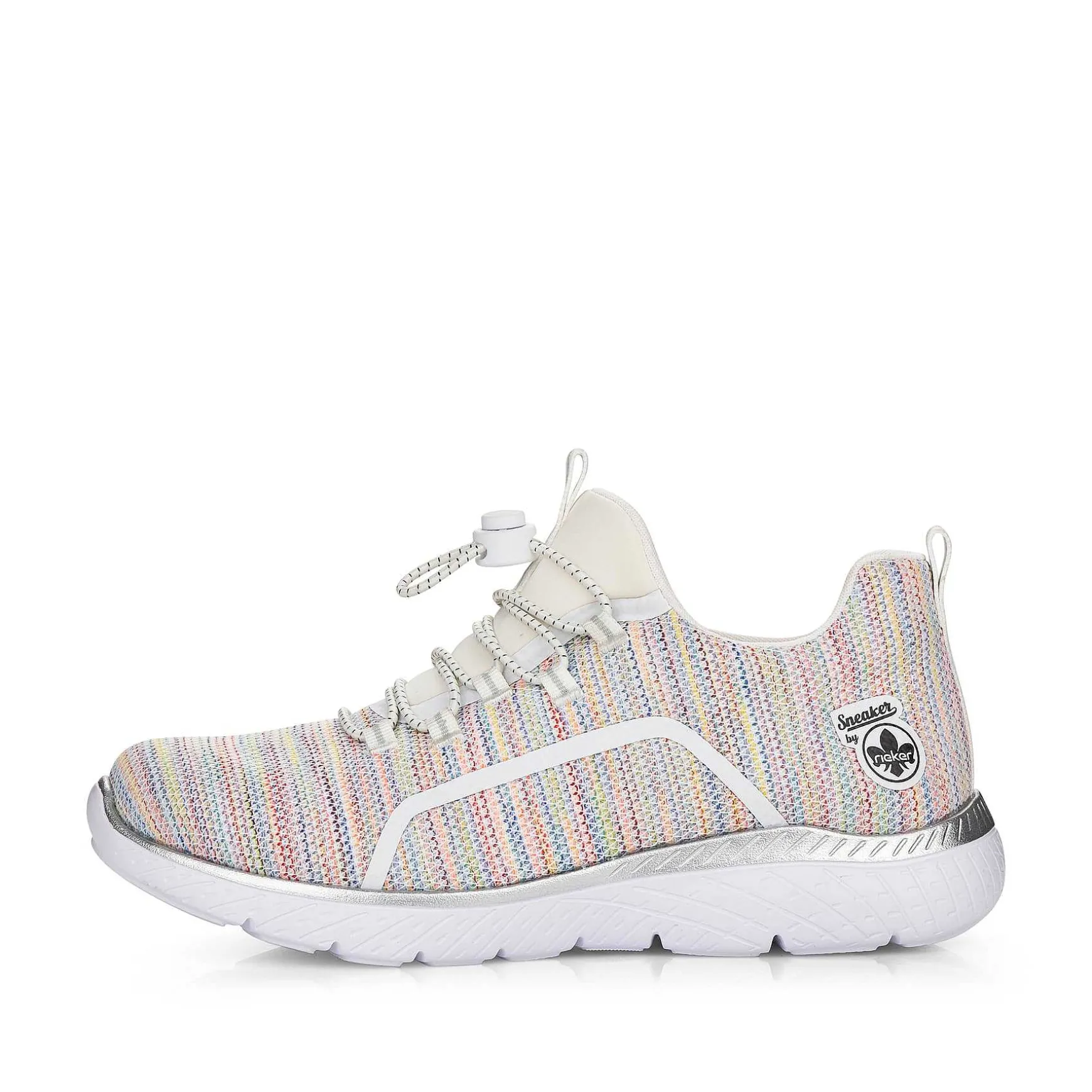 Rieker Women'S Slippers In White And Rainbow Colour