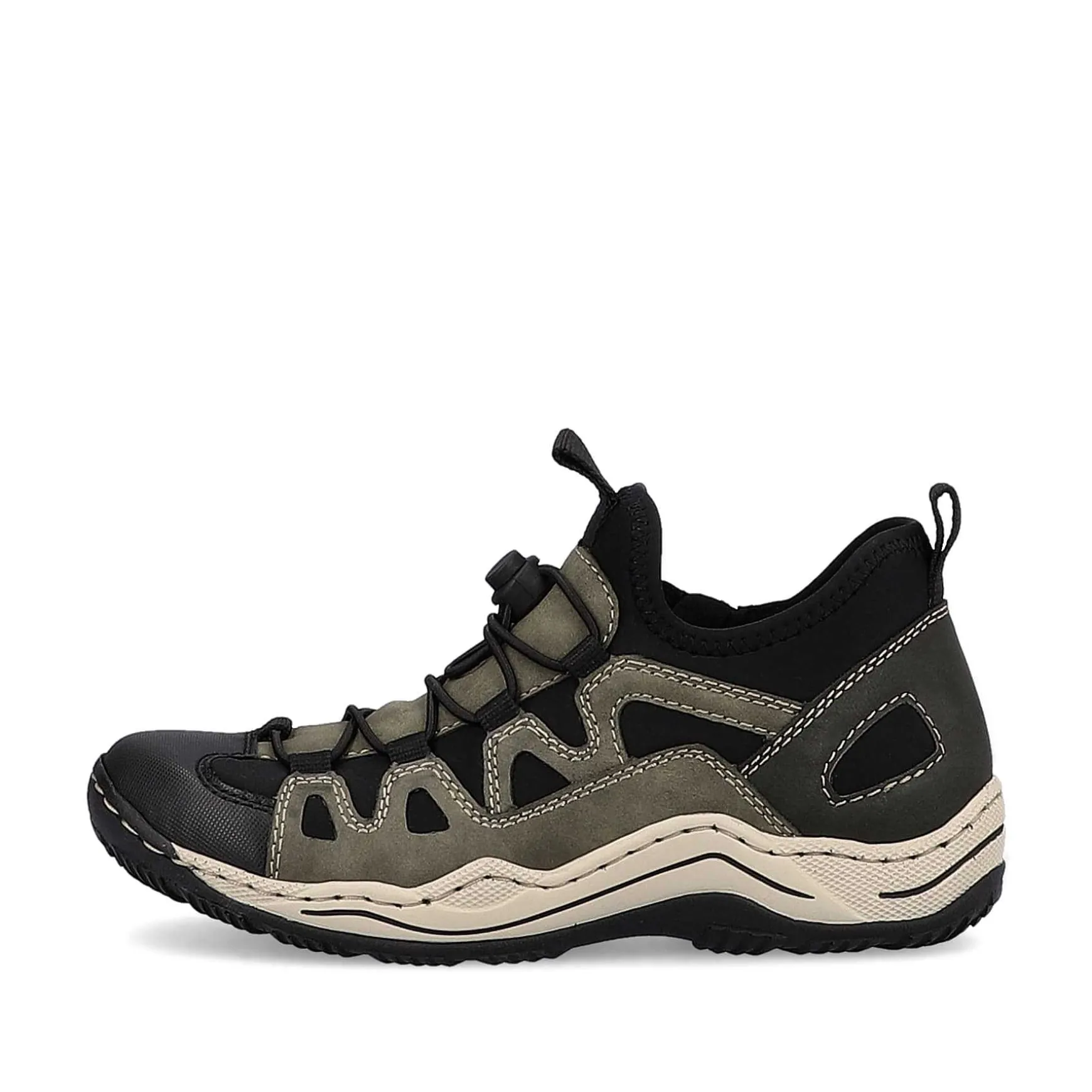 Rieker Women'S Slippers Olive Green-Black