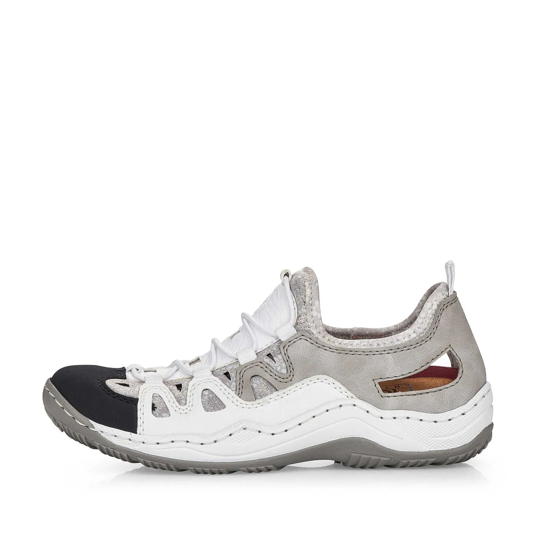 Rieker Women'S Slippers Pearl White-Gray