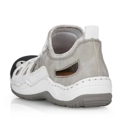 Rieker Women'S Slippers Pearl White-Gray