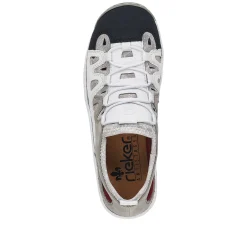 Rieker Women'S Slippers Pearl White-Gray