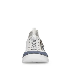 Rieker Women'S Slippers Pure White-Ocean Blue