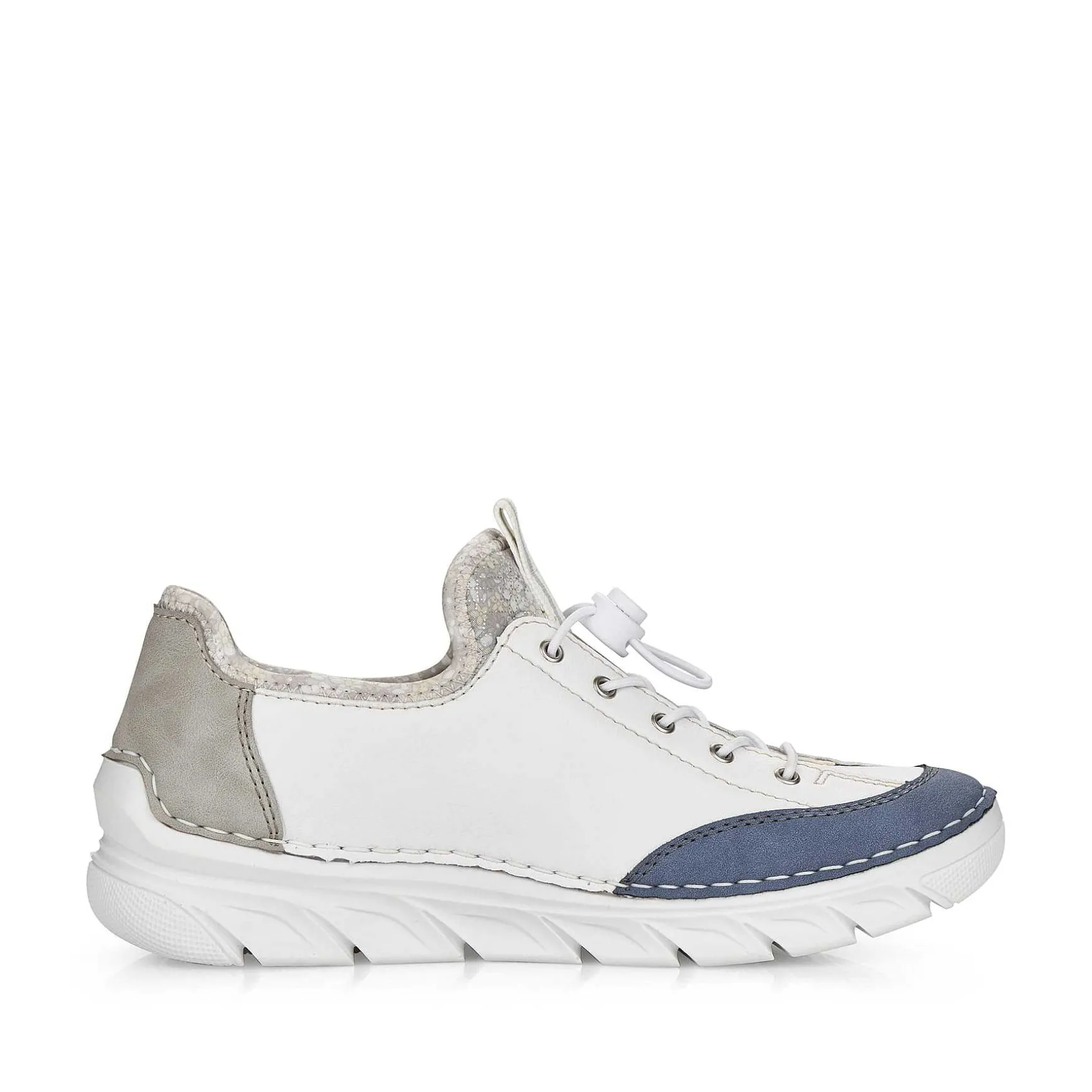 Rieker Women'S Slippers Pure White-Ocean Blue