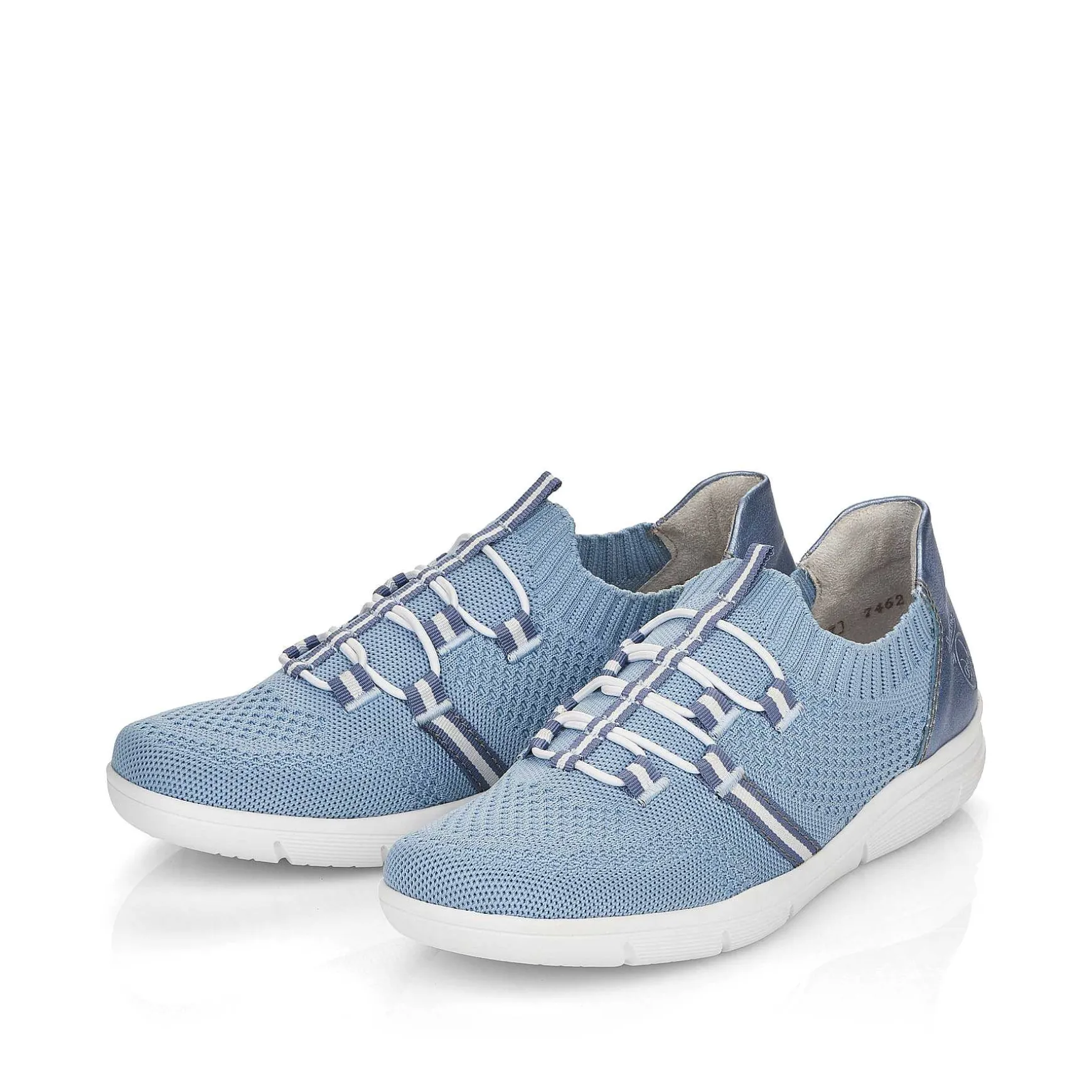 Rieker Women'S Slippers Sky Blue-Pure White
