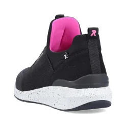 Rieker Women'S Slippers Urban-Black Flamingo-Pink