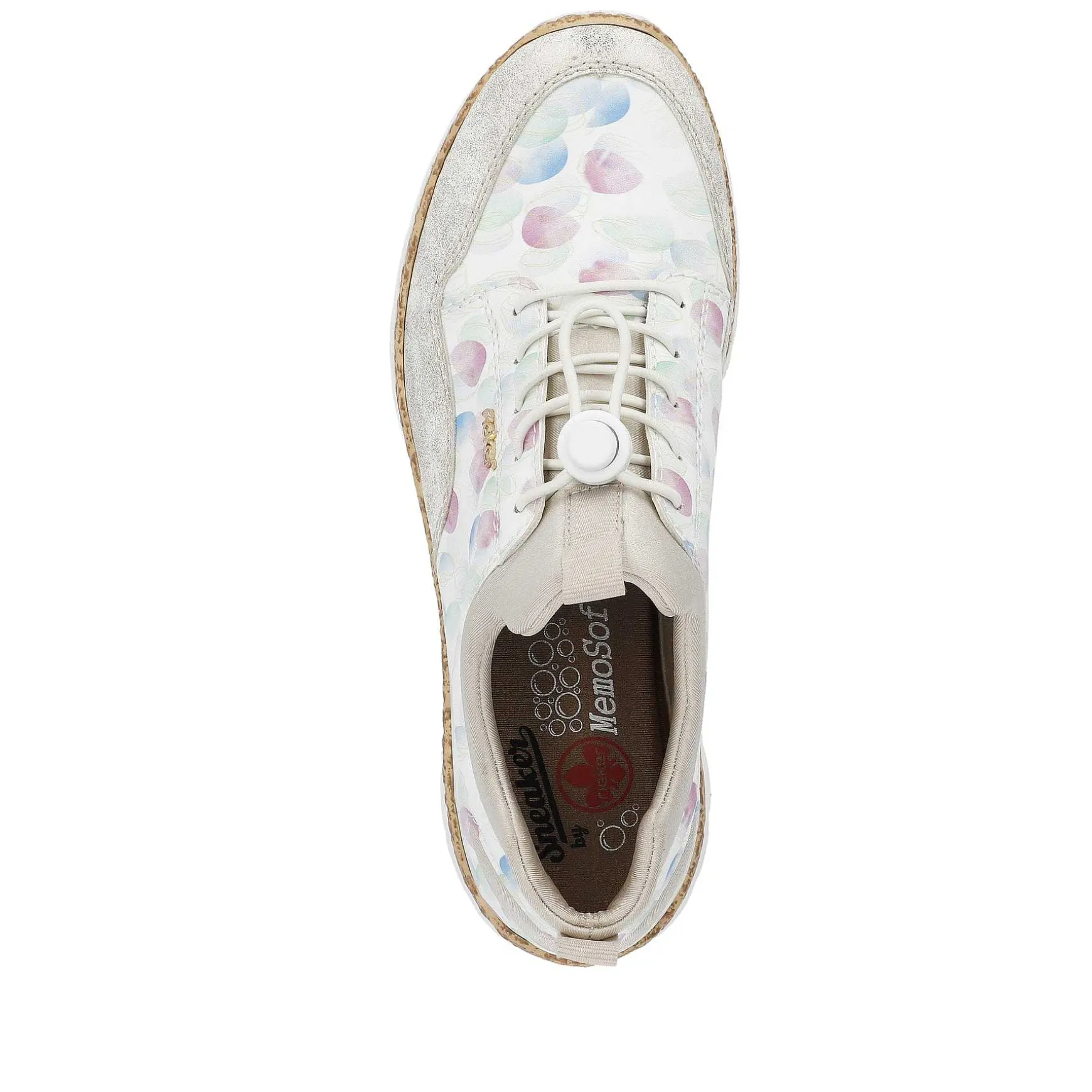 Rieker Women'S Slippers White-Multi-Cream Beige