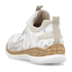 Rieker Women'S Slippers White-Multi-Cream Beige