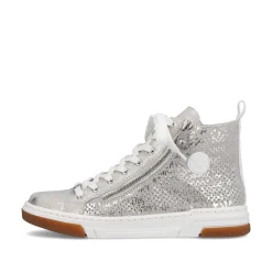 Rieker Women'S Sneaker High Silver Grey