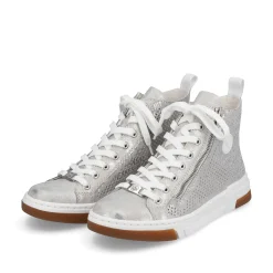 Rieker Women'S Sneaker High Silver Grey