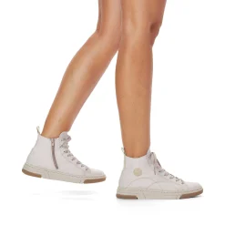 Rieker Women'S Sneaker High White Beige