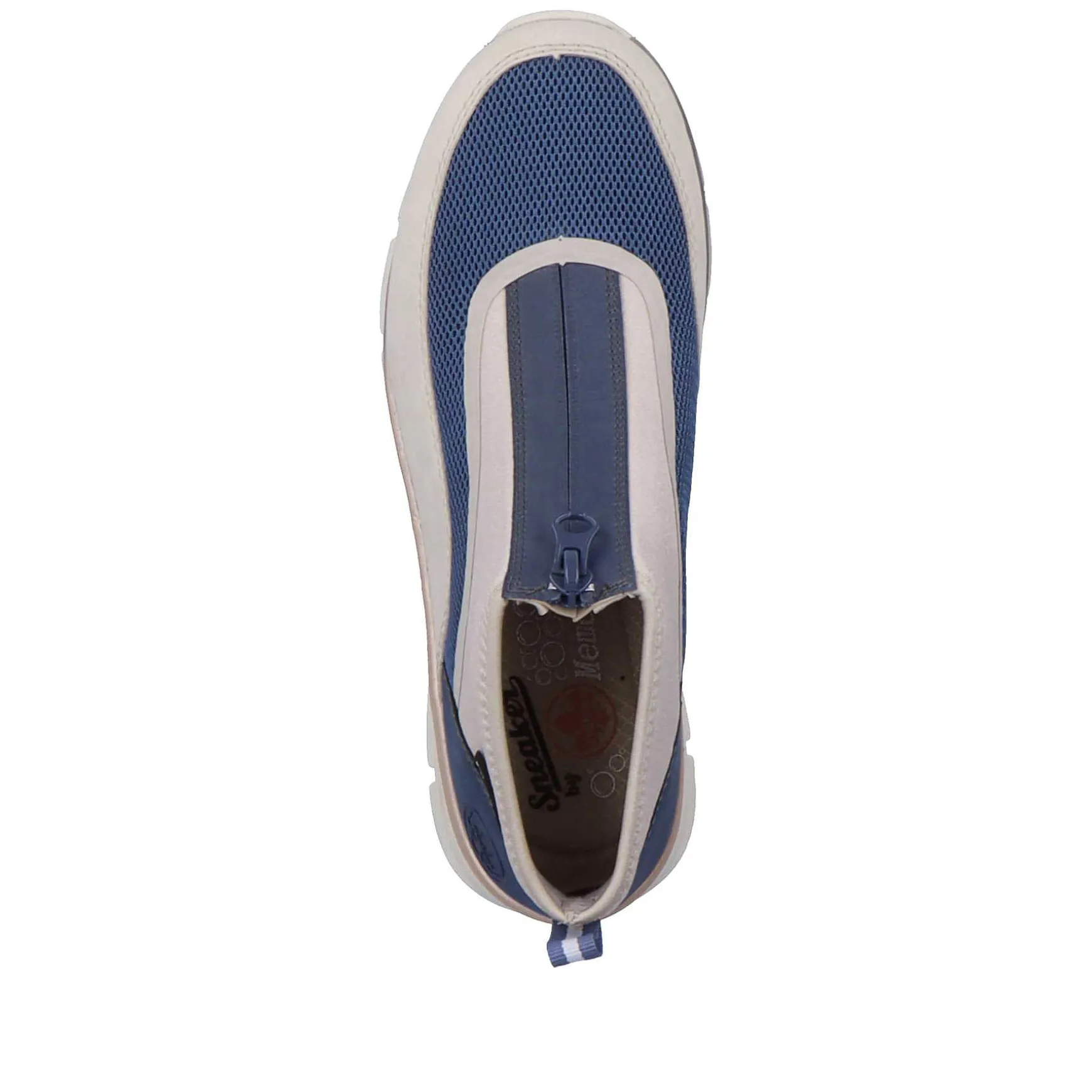 Rieker Women'S Sneaker High Light Beige-Denim Blue