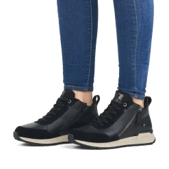 Rieker Women'S Sneaker High Steel Black