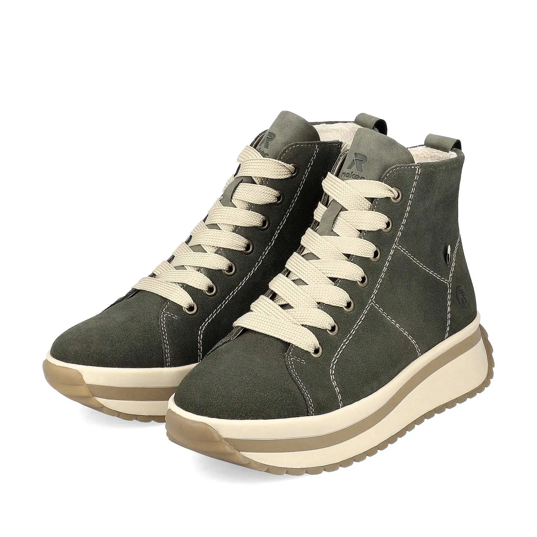 Rieker Women'S Sneaker High Khaki
