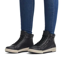 Rieker Women'S Sneaker High Steel Black