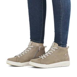 Rieker Women'S Sneaker High Cream Beige