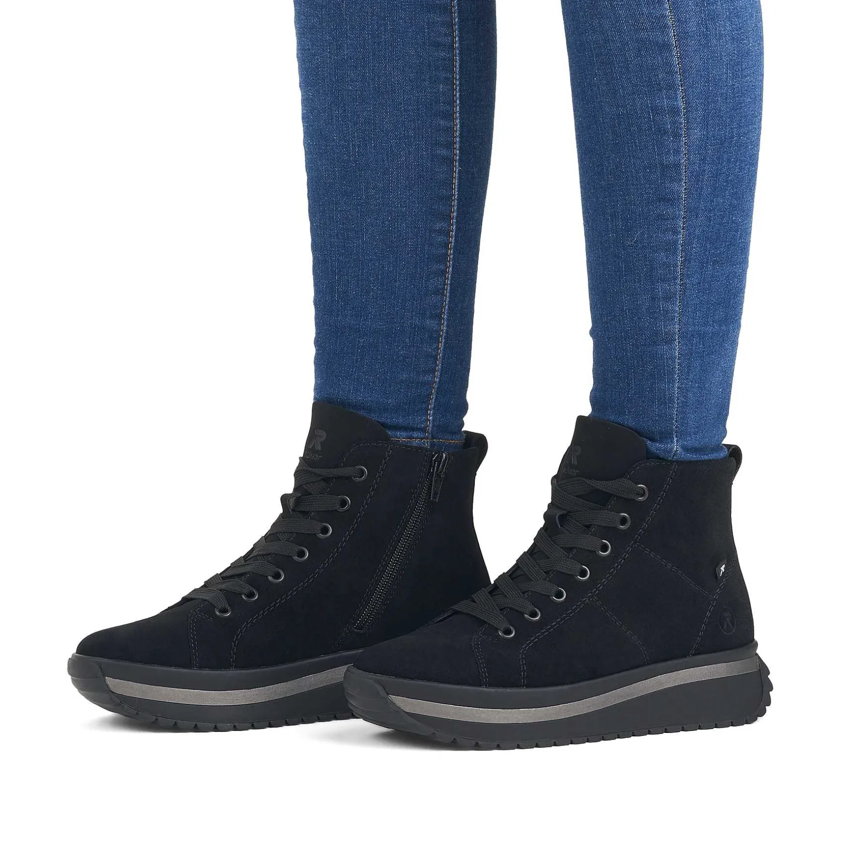 Rieker Women'S Sneaker High Deep Black