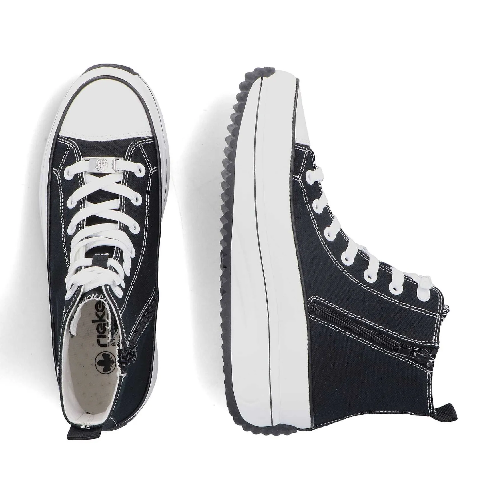 Rieker Women'S Sneaker High Deep Black