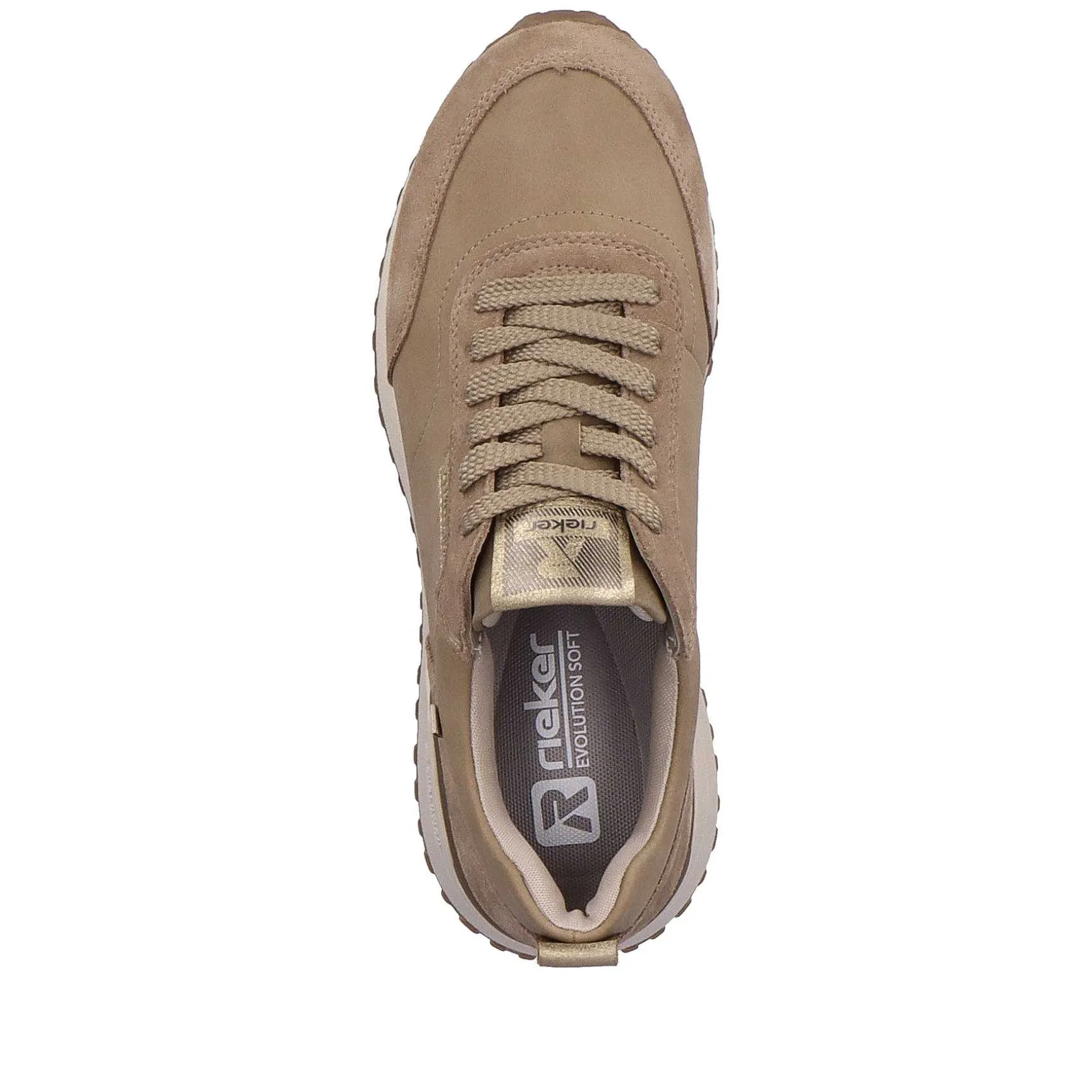 Rieker Women'S Sneaker Low Mocha Cream-Beige