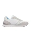 Rieker Women'S Sneaker Low Swan-White Clay-Beige Ice-Blue