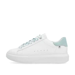 Rieker Women'S Sneaker Low Clear-White Ice-Blue