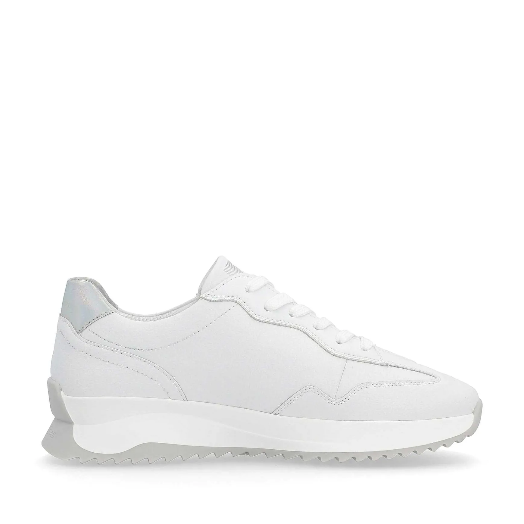 Rieker Women'S Sneaker Low Pearl-White Silver-Metallic
