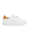 Rieker Women'S Sneaker Low Pearl-White Copper-Metallic