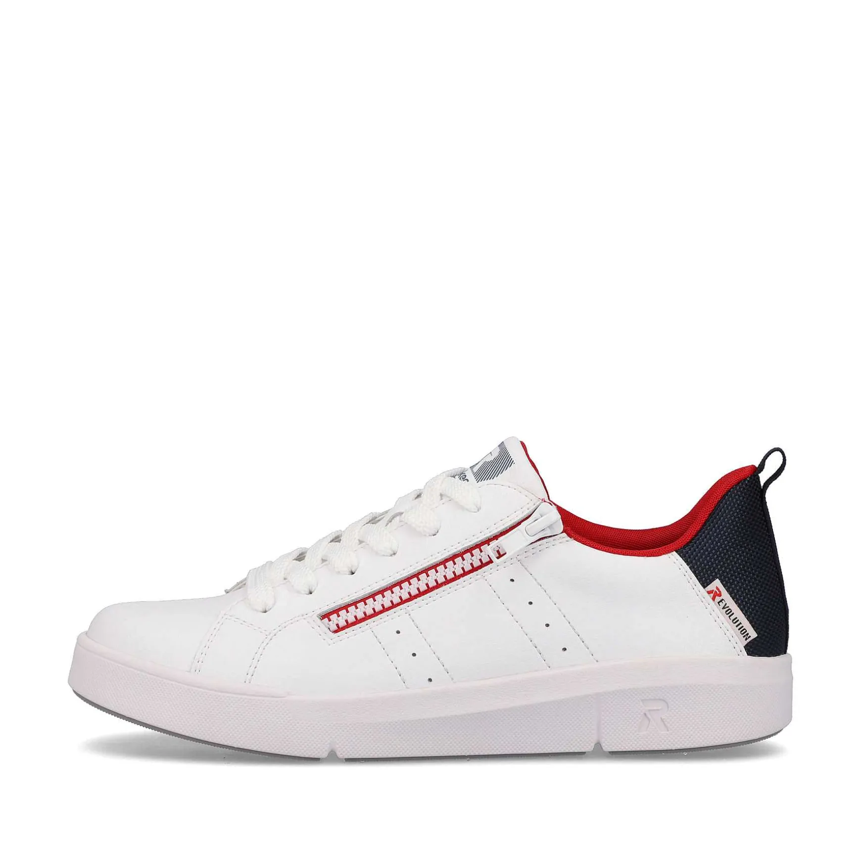 Rieker Women'S Sneaker Low Snow-White True-Red