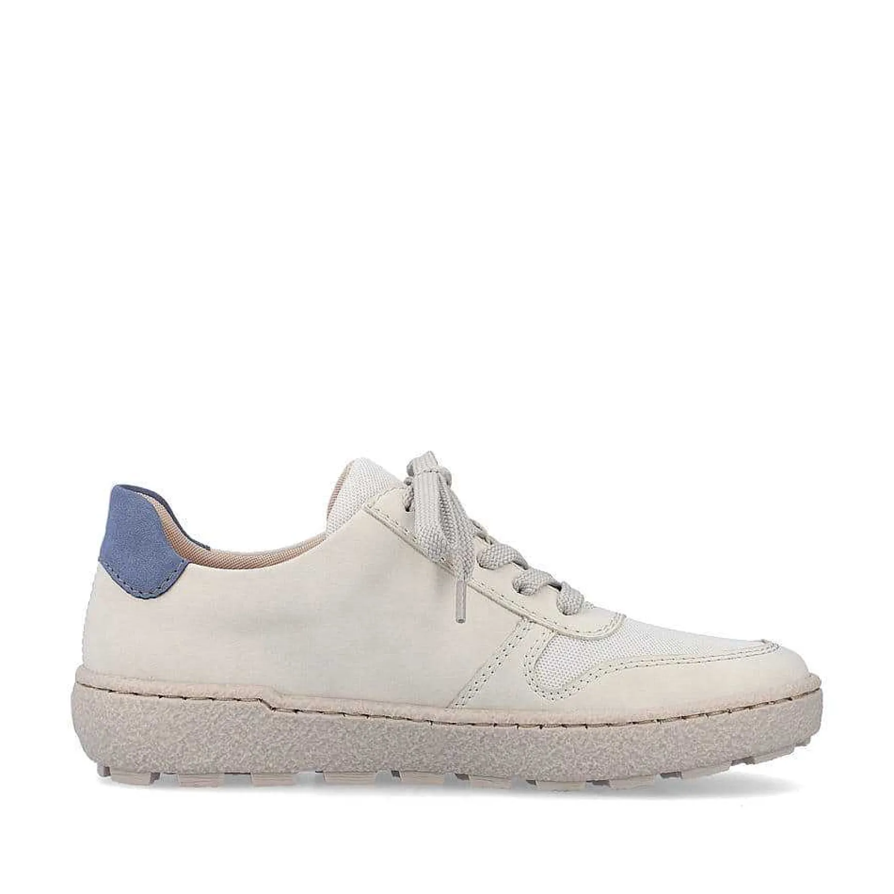 Rieker Women'S Sneaker Low Cream Beige-Royal Blue