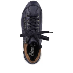 Rieker Women'S Sneaker Low Navy Blue-Brown