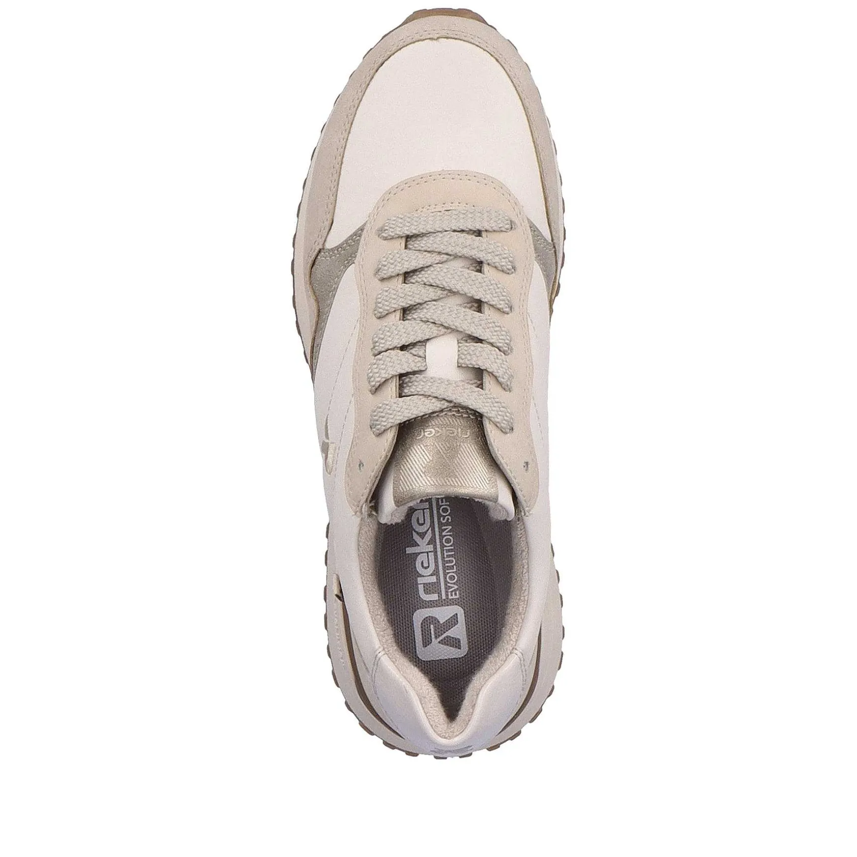 Rieker Women'S Sneaker Low Cream-Beige Snow