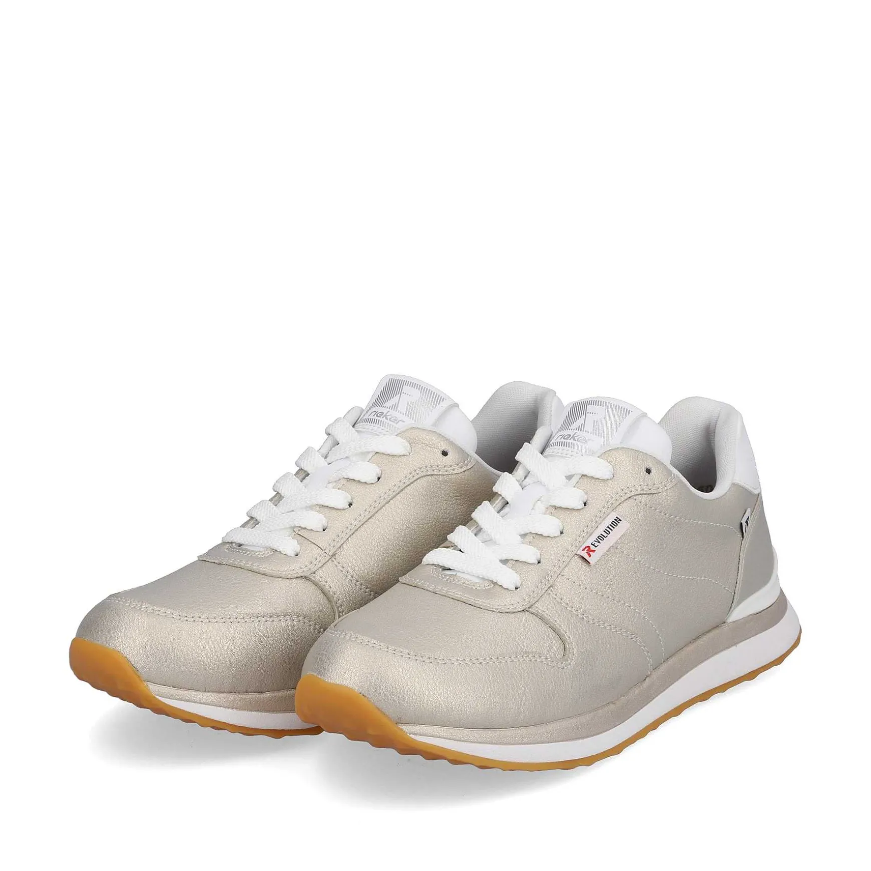 Rieker Women'S Sneaker Low Champagne Metallic